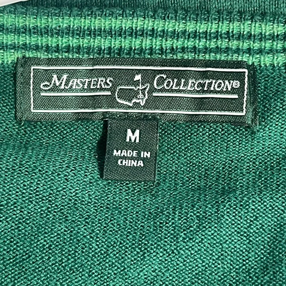 Masters Collection Green V-Neck Sweater Medium Cotton Cashmere Blend - Picture 3 of 5
